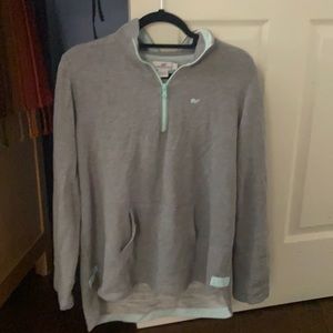 Medium gray Vineyard Vines quarter zip, never worn
